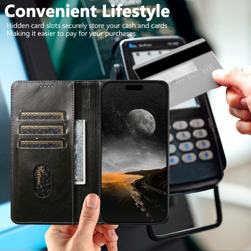 Flip Case Für iPhone 17 Pro Max Vintage Suteni