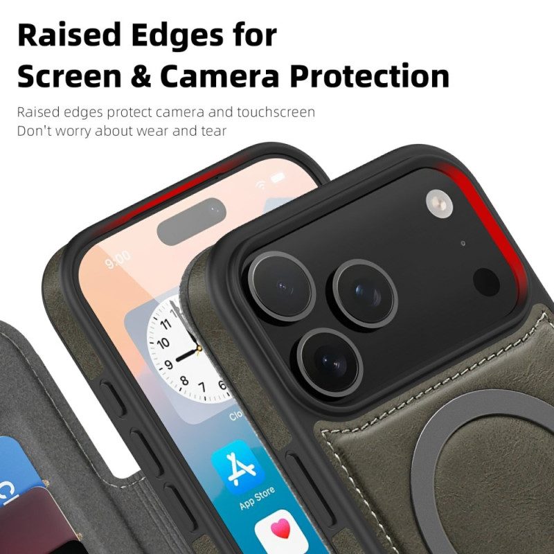 Flip Case iPhone 17 Pro Max Handyhülle Magsafe Kompatibel Mit Rfid-kartenhalter