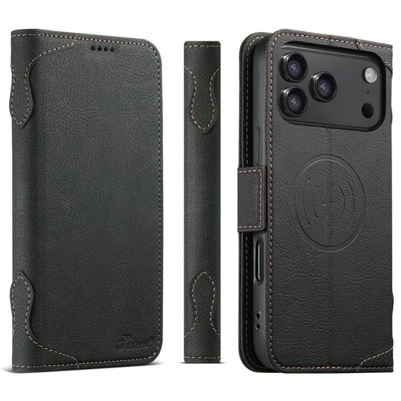 Flip Case iPhone 17 Pro Max Handyhülle Magsafe Premium Vintage Kompatibel