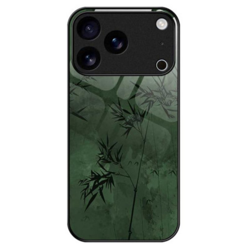 Hülle Für iPhone 17 Pro Max Gehärtetes Glas Mit Blumenmuster
