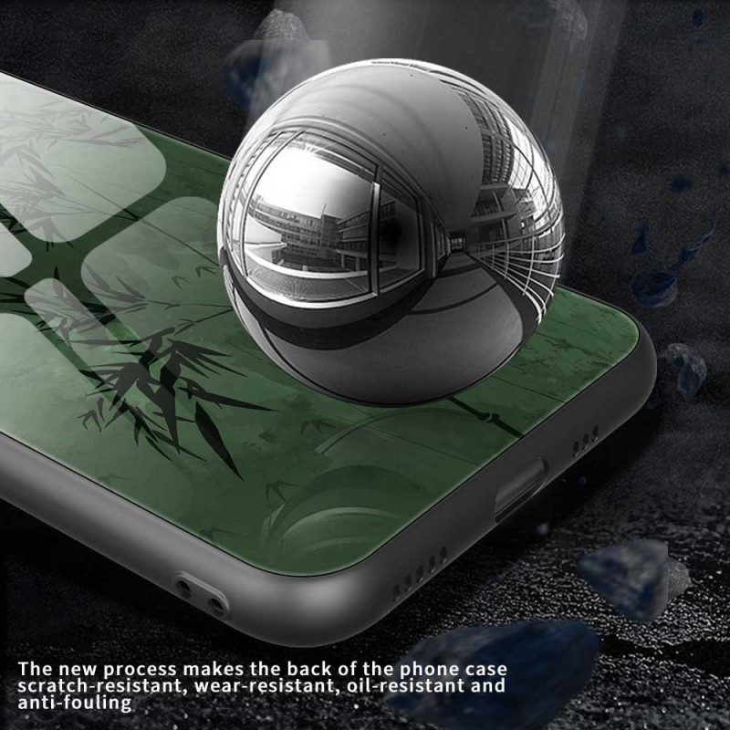 Hülle Für iPhone 17 Pro Max Gehärtetes Glas Mit Blumenmuster