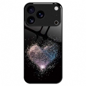 Hülle Für iPhone 17 Pro Max Herzförmiges Displayschutzglas