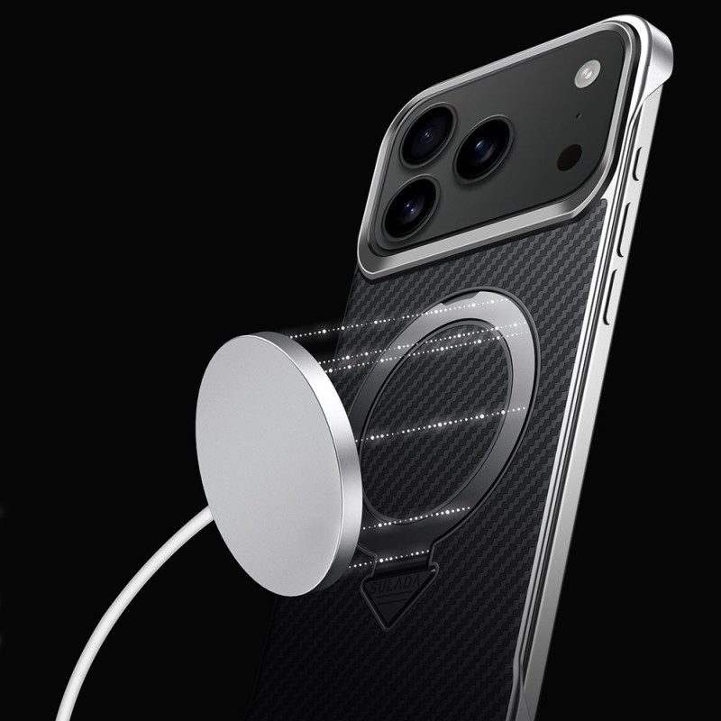 Hülle Für iPhone 17 Pro Max Magsafe Carbonfaser-ringhalterung