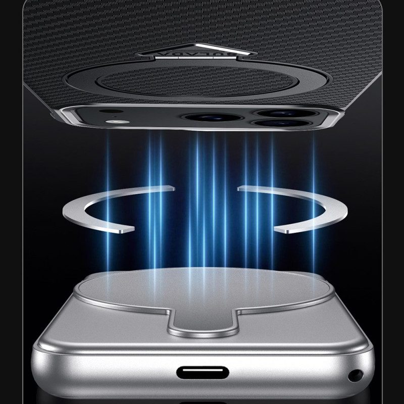 Hülle Für iPhone 17 Pro Max Magsafe Carbonfaser-ringhalterung