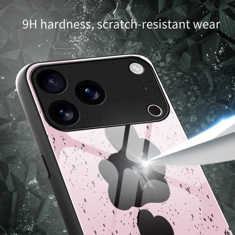Hülle iPhone 17 Pro Max Gehärtetes Glas In Rosa Und Schwarz