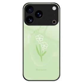 Hülle iPhone 17 Pro Max Handyhülle Blumen Aus Gehärtetem Glas