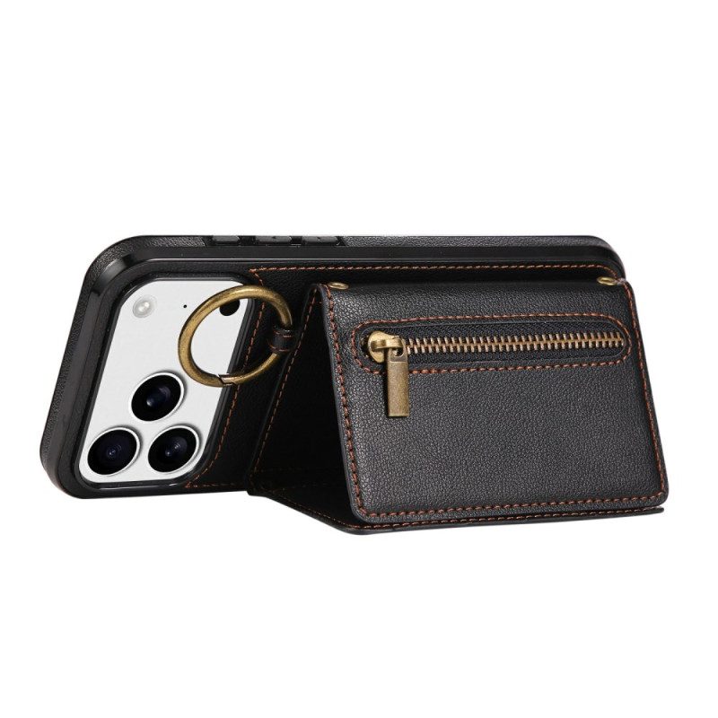 Hülle iPhone 17 Pro Max Handyhülle Brieftasche Und Schultergurt