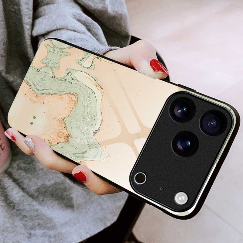 Hülle iPhone 17 Pro Max Handyhülle Gehärtetes Glas Mit Aufgemaltem Muster