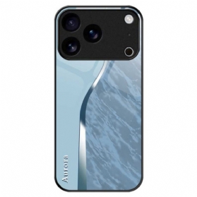 Hülle iPhone 17 Pro Max Handyhülle Hellblaues Sicherheitsglas Mit Design