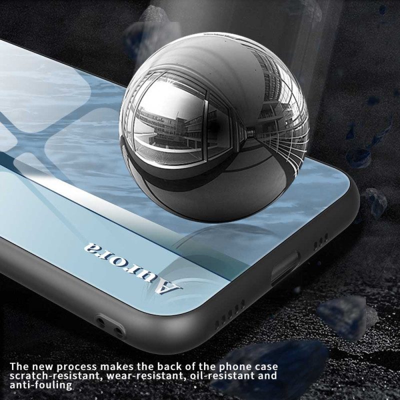 Hülle iPhone 17 Pro Max Handyhülle Hellblaues Sicherheitsglas Mit Design