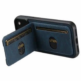 Hülle iPhone 17 Pro Max Handyhülle Kartenhalter Und Ständer Im Retro-look