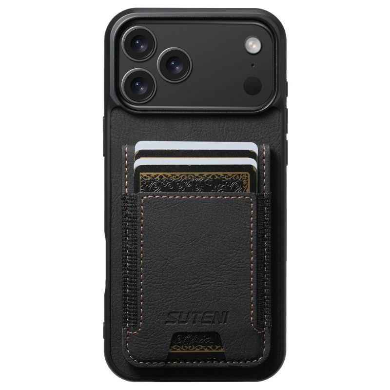 Hülle iPhone 17 Pro Max Handyhülle Kartenhalter Und Ständer Im Retro-look