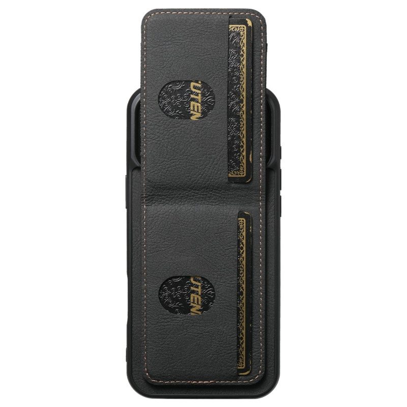 Hülle iPhone 17 Pro Max Handyhülle Kartenhalter Und Ständer Im Retro-look