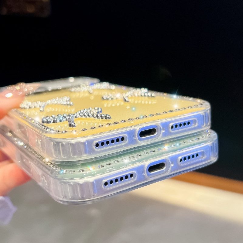 Hülle iPhone 17 Pro Max Handyhülle Schmetterlings- Und Glitzerdekor