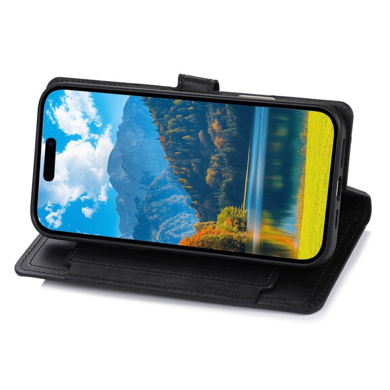 Lederhüllen iPhone 17 Pro Max Handyhülle Reißverschlusstasche