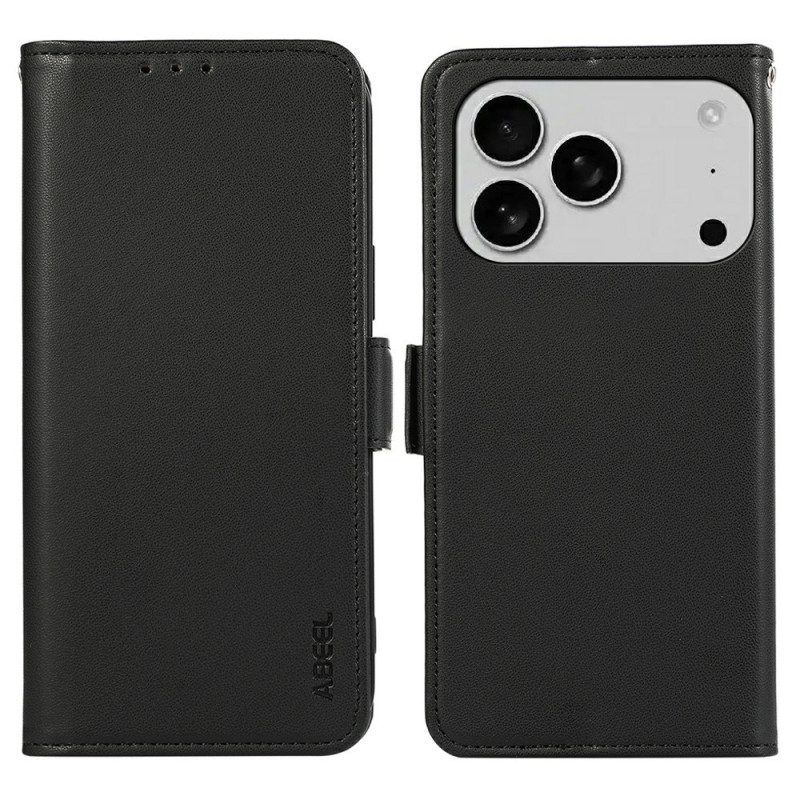 Lederhüllen iPhone 17 Pro Max Rfid-schutz Abeel