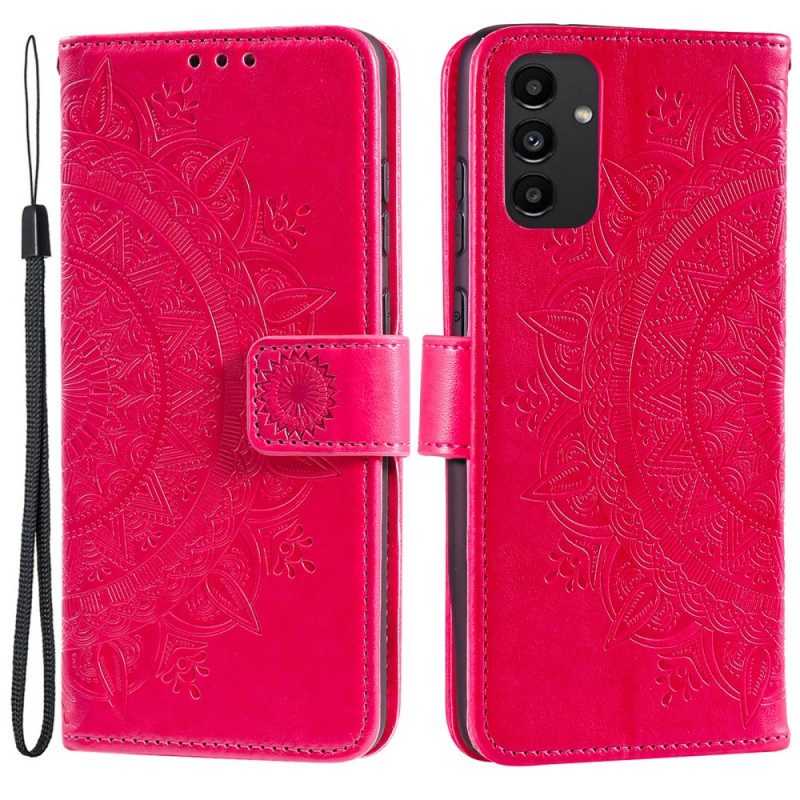 Lederhüllen Für Samsung Galaxy A13 Sonnenmandala