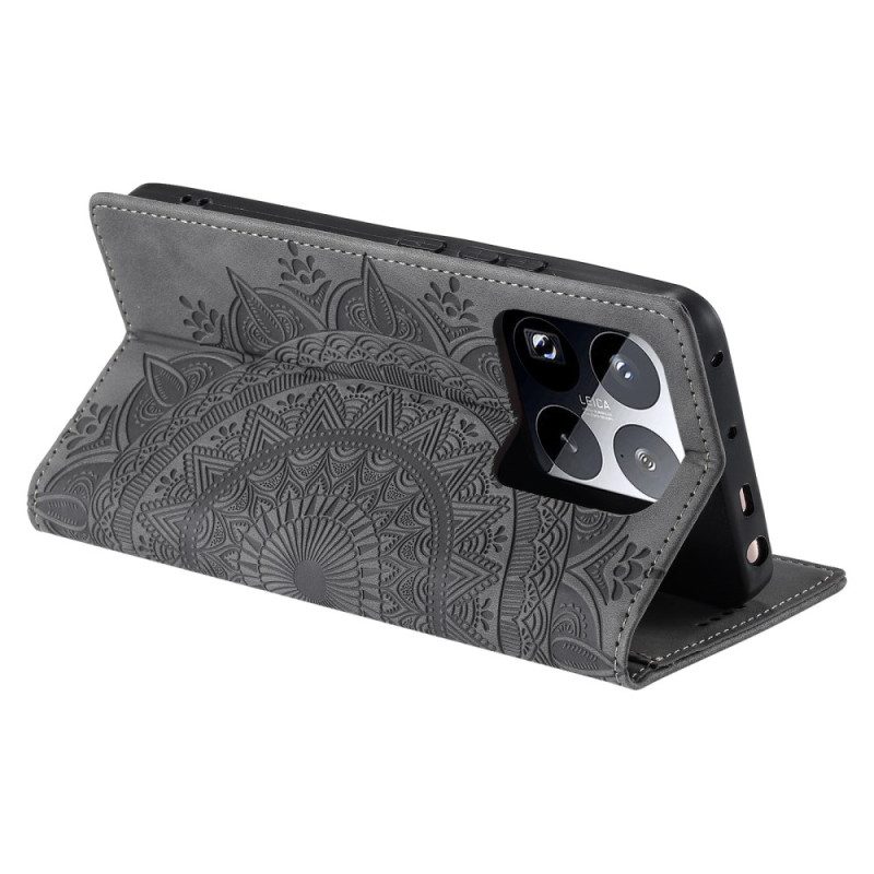 Flip Case Xiaomi 15 Pro Mandala-wildleder-effekt