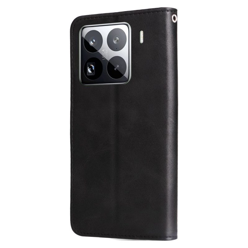Lederhüllen Für Xiaomi 15 Pro Geldbörse Mit Reißverschluss