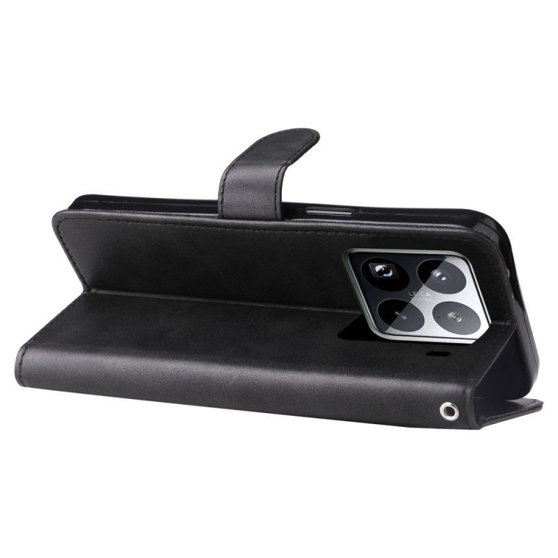 Lederhüllen Für Xiaomi 15 Pro Geldbörse Mit Reißverschluss