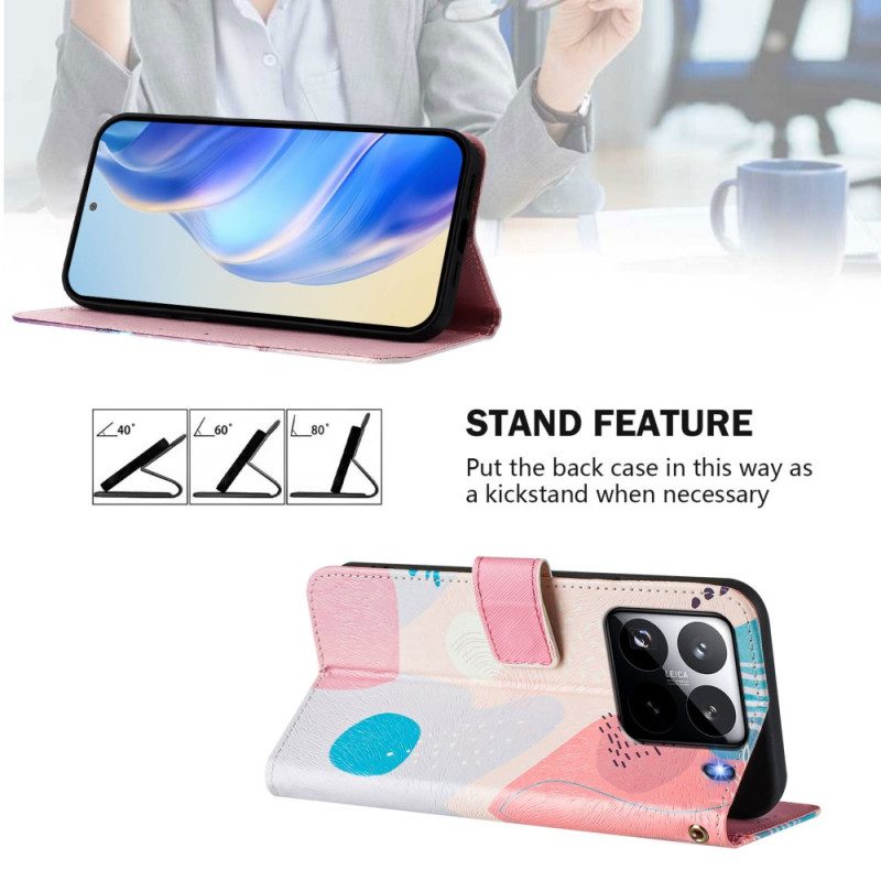 Lederhüllen Für Xiaomi 15 Pro Graffiti-muster