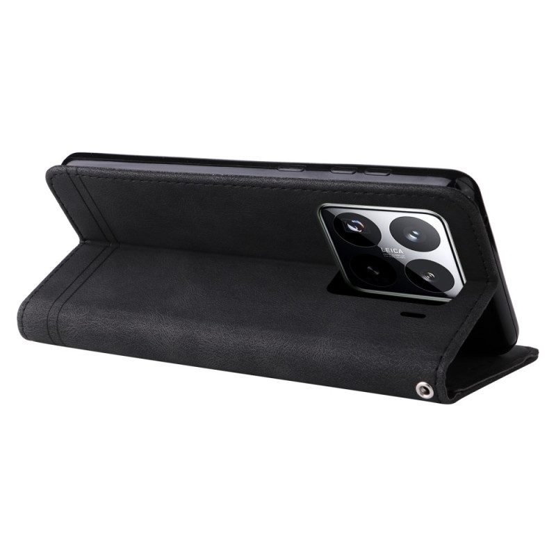 Lederhüllen Für Xiaomi 15 Pro Nieten Und Riemen