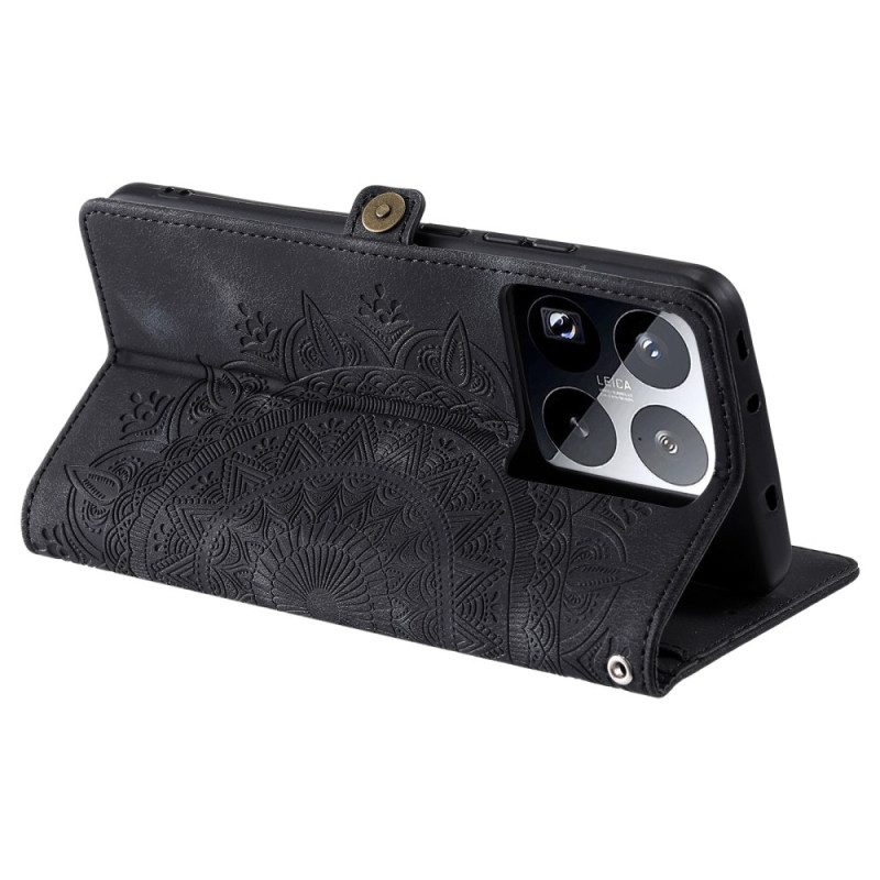 Lederhüllen Für Xiaomi 15 Pro Riemen Mit Totem-muster