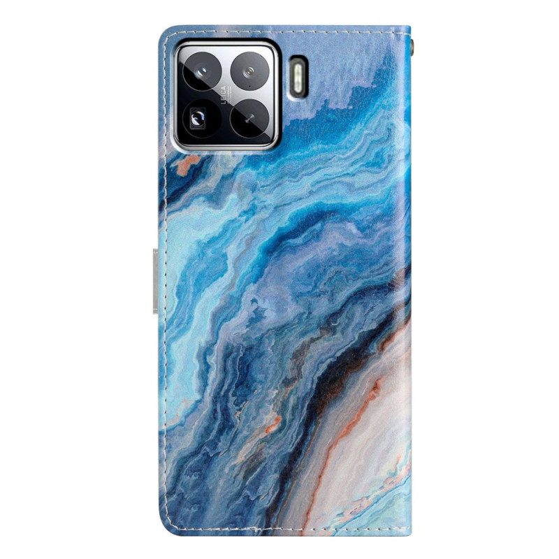 Lederhüllen Xiaomi 15 Pro Blauer Marmor