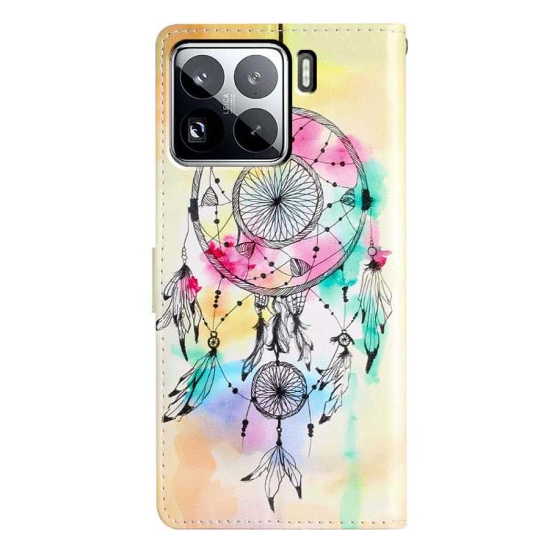 Lederhüllen Xiaomi 15 Pro Handyhülle Aquarell-traumfänger