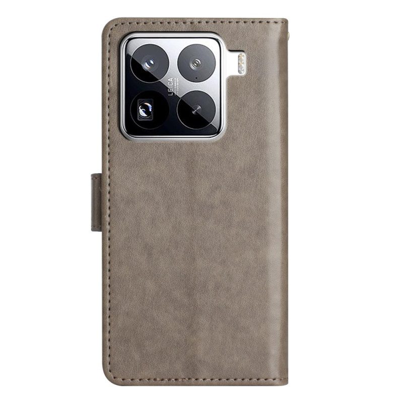 Lederhüllen Xiaomi 15 Pro Handyhülle Blumenmuster