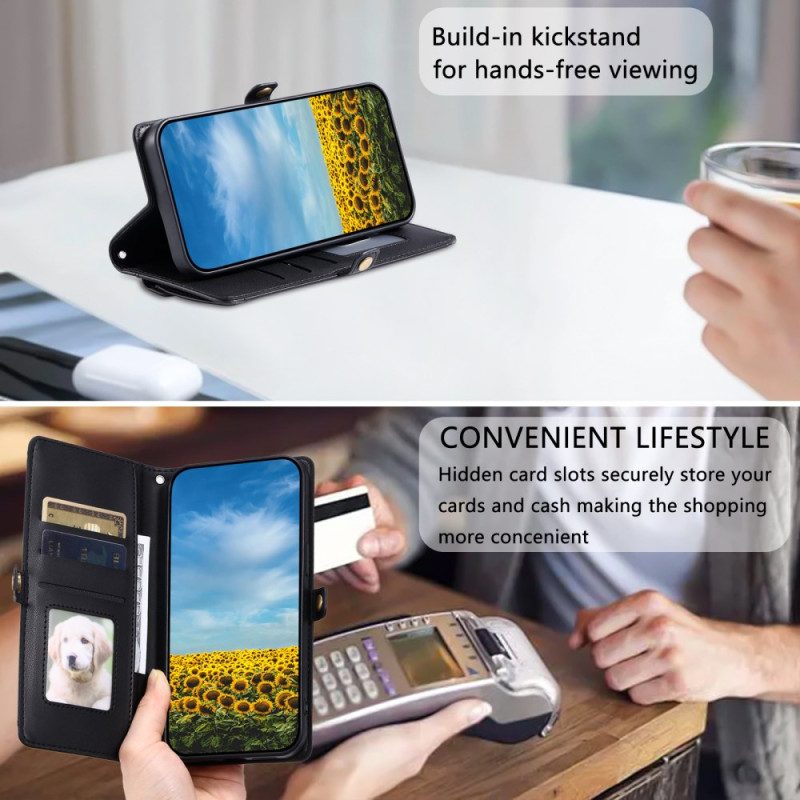 Lederhüllen Xiaomi 15 Pro Handyhülle Clutch Mit Riemen Und Schulterriemen