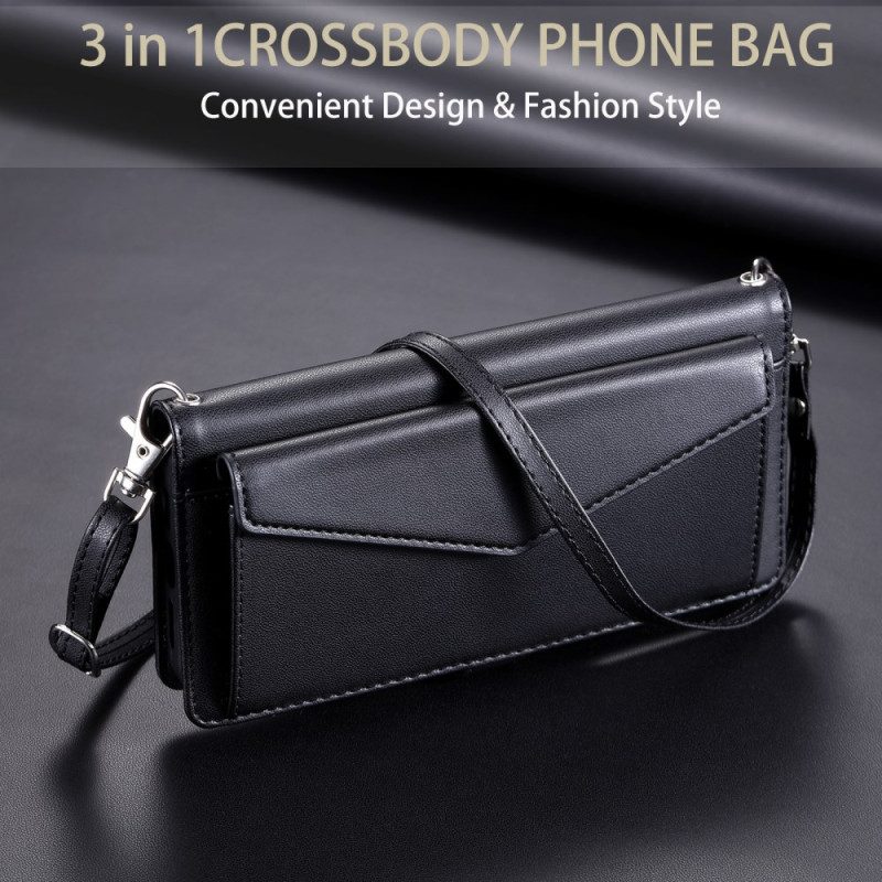 Lederhüllen Xiaomi 15 Pro Handyhülle Clutch Mit Riemen Und Schulterriemen