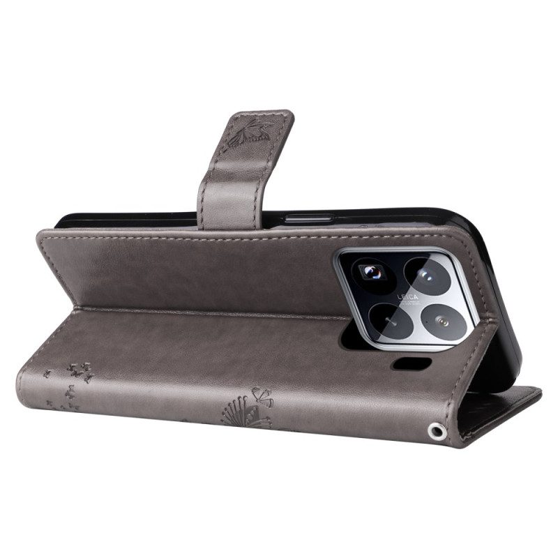 Lederhüllen Xiaomi 15 Pro Handyhülle Katze Und Baum