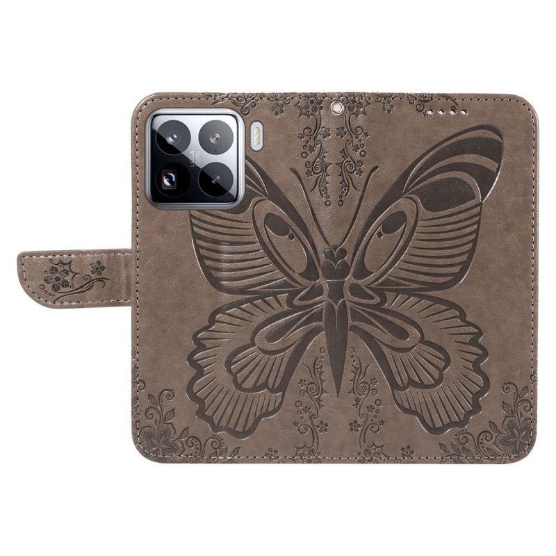 Lederhüllen Xiaomi 15 Pro Handyhülle Schmetterlingsdesign
