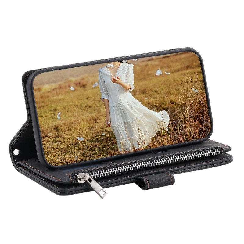 Lederhüllen Xiaomi 15 Pro Multifunktionale Gesteppte Geldbörse