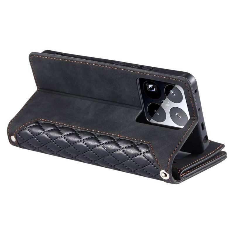 Lederhüllen Xiaomi 15 Pro Multifunktionale Gesteppte Geldbörse