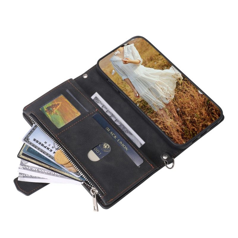 Lederhüllen Xiaomi 15 Pro Multifunktionale Gesteppte Geldbörse