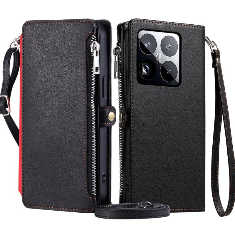 Lederhüllen Xiaomi 15 Pro Premium-riemen Und Schulterriemen