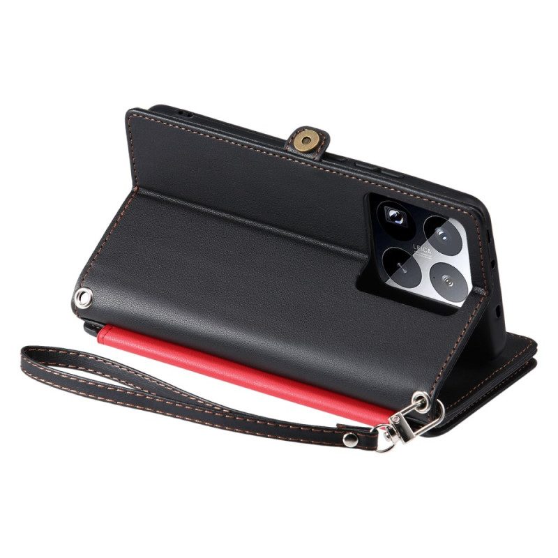 Lederhüllen Xiaomi 15 Pro Premium-riemen Und Schulterriemen