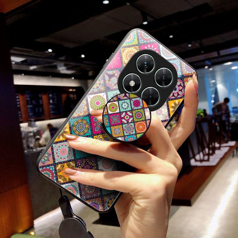 Hülle Für Poco X7 5g Patchwork-lanyard Und Ringhalter