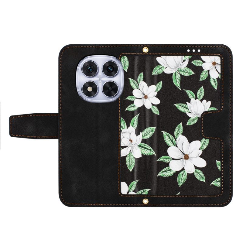 Lederhüllen Poco X7 5g Handyhülle Blumenmuster Mit Armband