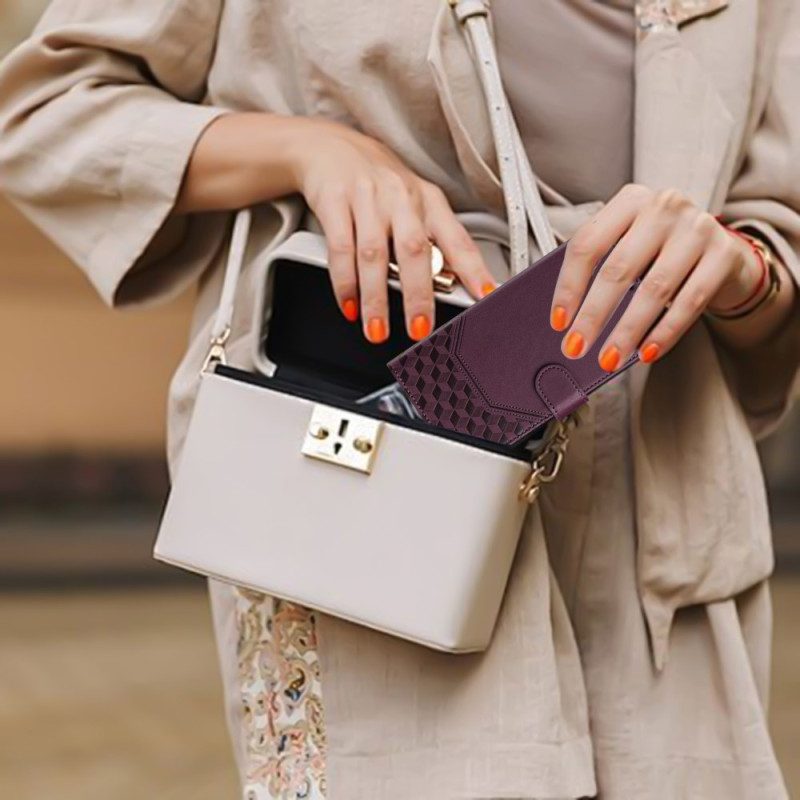 Lederhüllen Poco X7 5g Handyhülle Wabenmuster