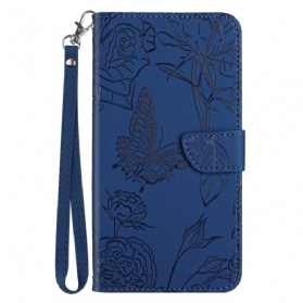 Lederhüllen Poco X7 5g Schmetterlingsmuster Mit Armband