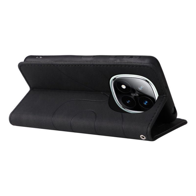 Lederhüllen Poco X7 5g Zweifarbige Wellenlinien