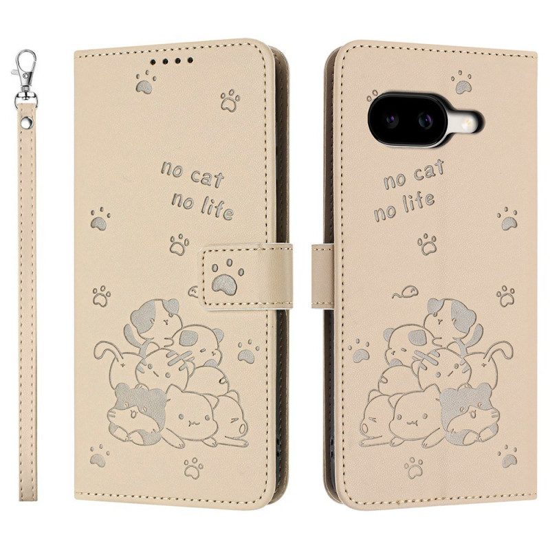Lederhüllen Für Google Pixel 10a Bedrucktes Katzenmuster