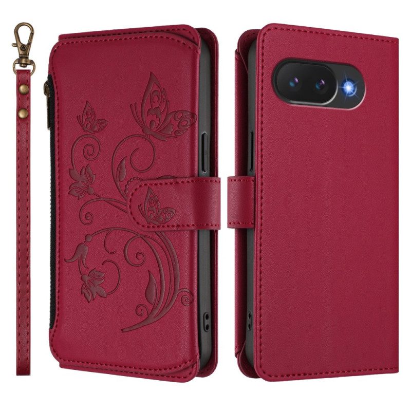 Lederhüllen Für Google Pixel 10a Geldbörse Mit Blumenmuster