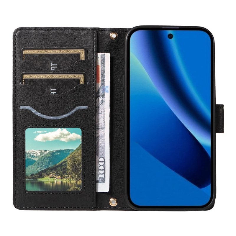 Lederhüllen Für Google Pixel 10a Gesteppte Geldbörse Mit Riemen Und Schulterriemen