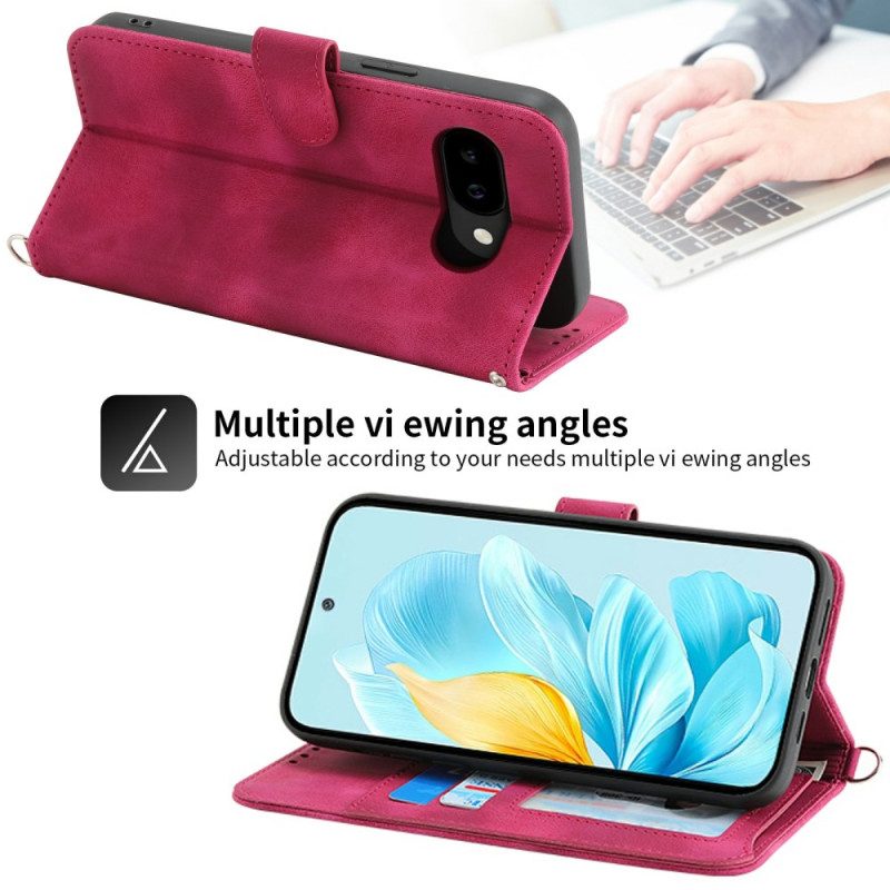 Lederhüllen Für Google Pixel 10a Mandala-wildleder-effekt Mit Schulterriemen