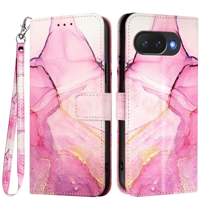 Lederhüllen Für Google Pixel 10a Marmormuster Mit Riemen