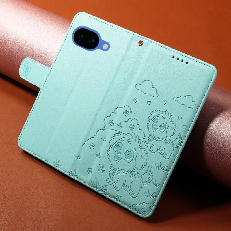 Lederhüllen Für Google Pixel 10a Rfid-schutz Und Hundemotiv